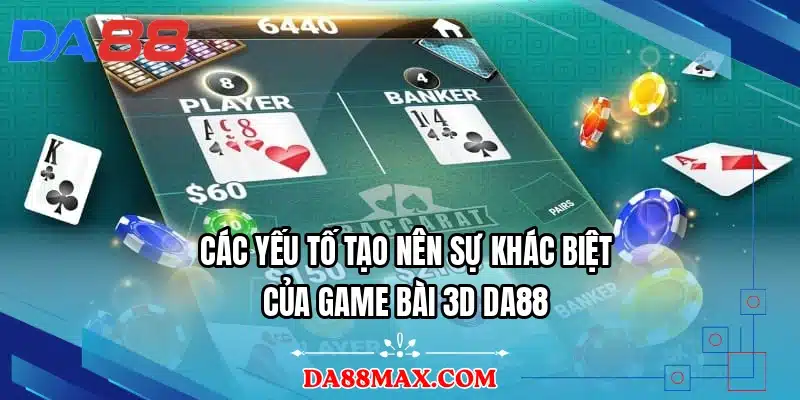Các yếu tố tạo nên sự khác biệt của game bài 3D DA88